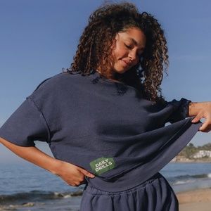 Daily Drills Cropped Short Sleeve Crewneck
